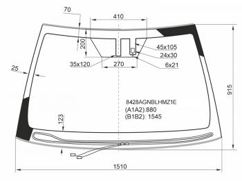 Стекло лобовое (Обогрев щеток Датчик дождя Молдинг Без коннекторов) Toyota Camry (XV70) 17-  Cam FUYAO 8428AGNBLHMZ1E