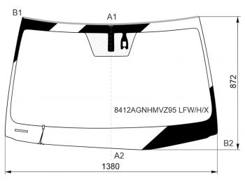 Стекло лобовое (Обогрев щеток Датчик дождя Молдинг) Lexus IS 16-20 XYG 8412AGNHMVZ95 LFW/H/X