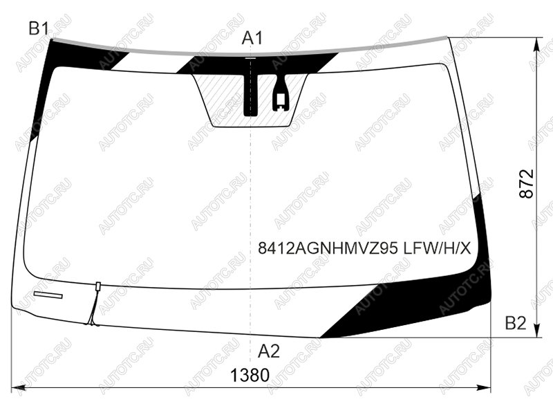 10 499 р. Стекло лобовое (Обогрев щеток Датчик дождя Молдинг) Lexus IS 16-20 XYG 8412AGNHMVZ95 LFW/H/X  с доставкой в г. Пермь