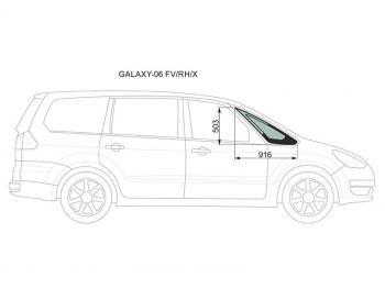 Стекло форточки (Спереди Справа Цвет зеленый) Ford Galaxy 06-15 XYG GALAXY-06 FV/RH/X