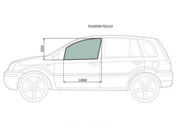 2 599 р. Стекло боковое опускное (Спереди/ Слева/ Цвет зеленый) Ford Fusion 02-12 XYG FUSION FD/LH, fusionfdlh XYG FUSION FD/LH  с доставкой в г. Пермь. Увеличить фотографию 1