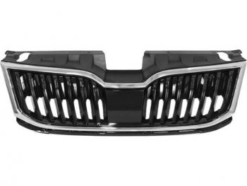 Решетка радиатора (пр-во Китай) BODYPARTS Skoda Octavia A7 рестайлинг универсал (2016-2020) (молдинг хром)