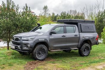 271 309 р. Кунг алюминиевый с интегрированной палаткой PINGWEI для Toyota Hilux 2015+  c-0001-1  с доставкой в г. Пермь. Увеличить фотографию 4