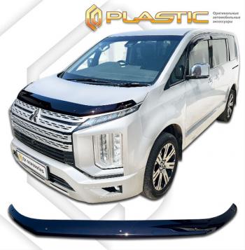 2 079 р. Дефлектор капота (3DA-CV1W) CA-Plastic  Mitsubishi Delica D:5  1 (2018-2025) рестайлинг (серия Classic черный)  с доставкой в г. Пермь. Увеличить фотографию 2