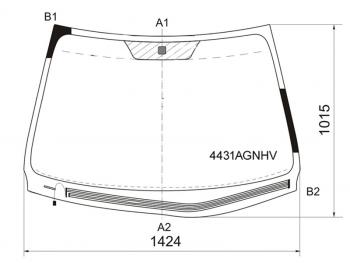 Стекло лобовое (Обогрев щеток) Kia Ceed 06-10 FUYAO 4431AGNHV