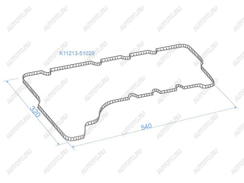 379 р. Прокладка клапанной крышки правая TOYOTA LAND CRUISER 200 1VDFTV 07- SAT K11213-51020  с доставкой в г. Пермь