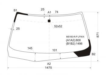 Стекло лобовое Toyota Crown 99-07 XYG MS160-R-P LFW/X