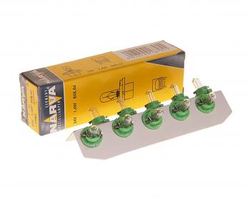 93 р. Лампа 24V 1.4W BX8.4d светло зеленый патрон Plastic Base NARVA NARVA 170823000  с доставкой в г. Пермь. Увеличить фотографию 1