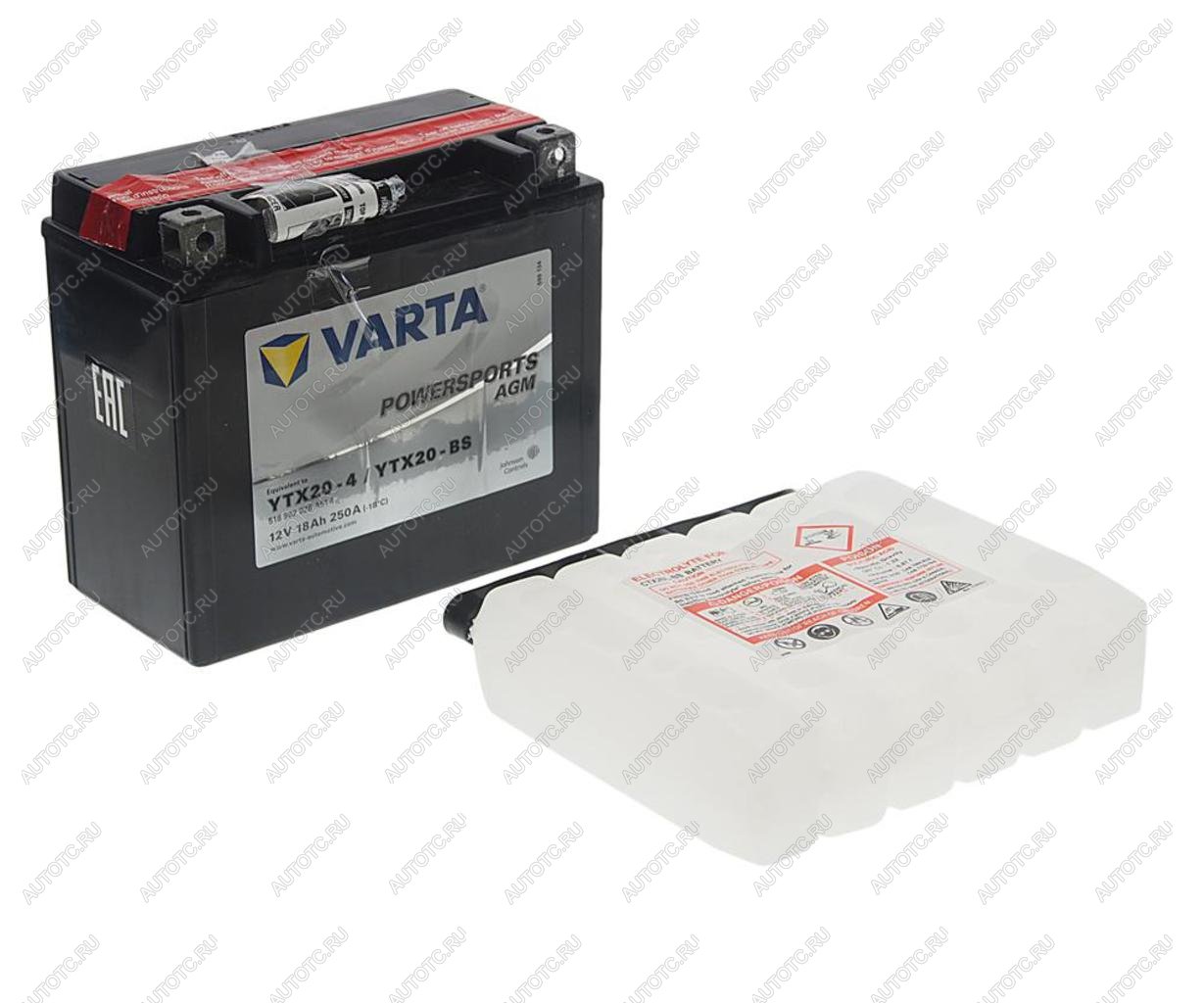 9 649 р. Аккумулятор VARTA MOTO AGM 18Ач VARTA 6ст18 518 902 026 (ytx20-4(bs))  с доставкой в г. Пермь