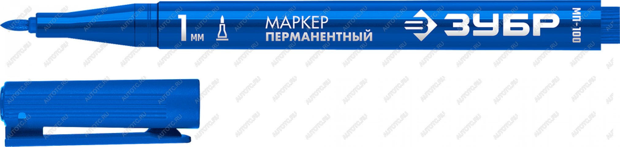 39 р. Маркер строительный синий перманентный тонкий ЗУБР ЗУБР 06320-7  с доставкой в г. Пермь