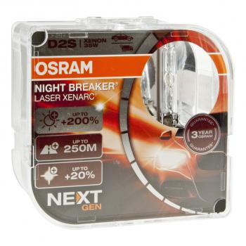 12 999 р. Лампа ксеноновая D2S 35W P32d-2 +200% 4500K 85V евробокс (2шт.) Night Breaker Laser NextGen OSRAM OSRAM 66240xnn-hcb  с доставкой в г. Пермь. Увеличить фотографию 1
