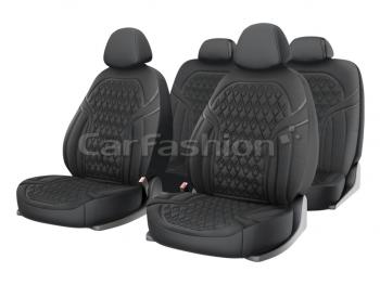 3 599 р. Авточехлы универсальные полиэстер т.серые (11 предм.) Impulse CARFASHION CARFASHION 10133  с доставкой в г. Пермь. Увеличить фотографию 1