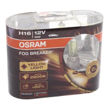 3 699 р. Лампа 12V H16 19W PGJ19-3 2600К евробокс (2шт.) Fog Breaker OSRAM OSRAM 62219fbr-hcb  с доставкой в г. Пермь. Увеличить фотографию 1