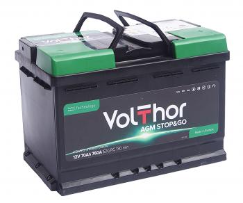 20 799 р. Аккумулятор VOLTHOR AGM 70Ач обратная полярность VOLTHOR 6ст70(0)  с доставкой в г. Пермь. Увеличить фотографию 1