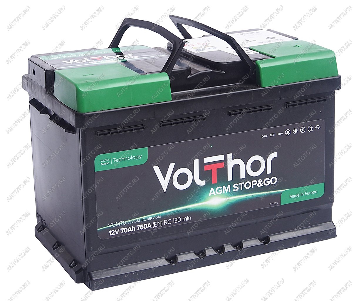 20 799 р. Аккумулятор VOLTHOR AGM 70Ач обратная полярность VOLTHOR 6ст70(0)  с доставкой в г. Пермь