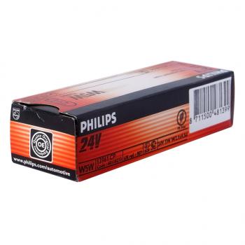 51 р. Лампа 24V W5W T10W W2.1x9.5d PHILIPS PHILIPS 13961cp  с доставкой в г. Пермь. Увеличить фотографию 1