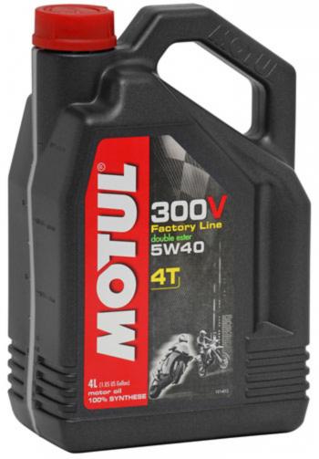 6 899 р. Масло моторное для 4-х тактных двигателей 300V 4T FACTORY LINE 5W40 синт.4л MOTUL MOTUL 104115  с доставкой в г. Пермь. Увеличить фотографию 1