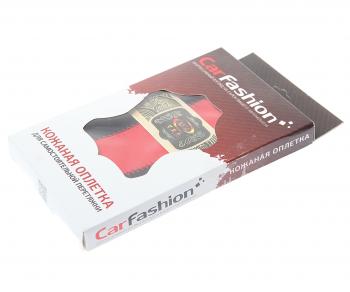 439 р. Оплетка руля (M) 37-39см черно-красная кожа сшивная Sakura CARFASHION CARFASHION 31105  с доставкой в г. Пермь. Увеличить фотографию 2