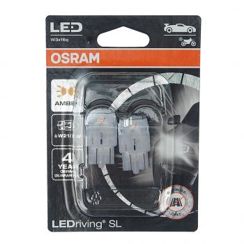 2 299 р. Лампа светодиодная 12V W21W5W W3x16q блистер (2шт.) LEDriving SL Yellow OSRAM OSRAM 7515dyp-02b  с доставкой в г. Пермь. Увеличить фотографию 1