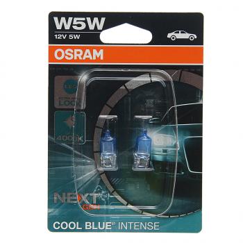 669 р. Лампа 12V W5W T10 W2.1x9.5d 4000K блистер (2шт.) Cool Blue Intense NextGen OSRAM OSRAM 2825cbn-02b  с доставкой в г. Пермь. Увеличить фотографию 1
