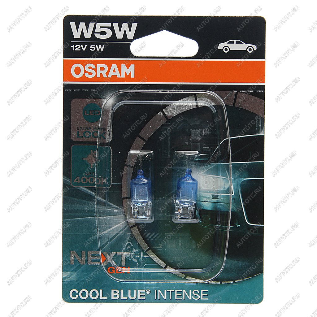 669 р. Лампа 12V W5W T10 W2.1x9.5d 4000K блистер (2шт.) Cool Blue Intense NextGen OSRAM OSRAM 2825cbn-02b  с доставкой в г. Пермь