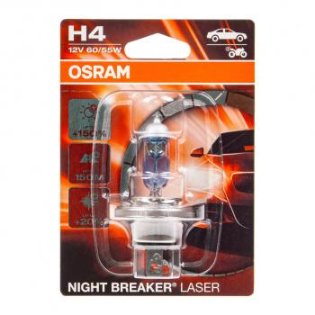 1 369 р. Лампа 12V H4 6055W P43t +150% 4050K блистер (1шт.) Night Breaker Laser OSRAM OSRAM 64193nl-01b  с доставкой в г. Пермь. Увеличить фотографию 1