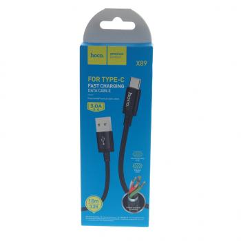 88 р. Кабель USB Type C 1м черный HOCO HOCO x89 black  с доставкой в г. Пермь. Увеличить фотографию 2