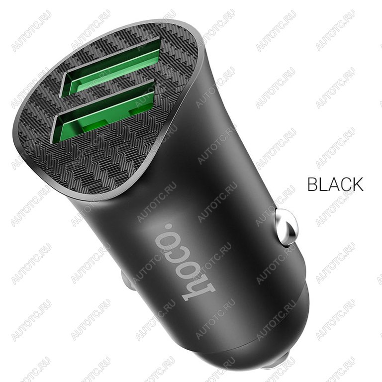 449 р. Устройство зарядное в прикуриватель 2USB 12V HOCO HOCO z39 black  с доставкой в г. Пермь