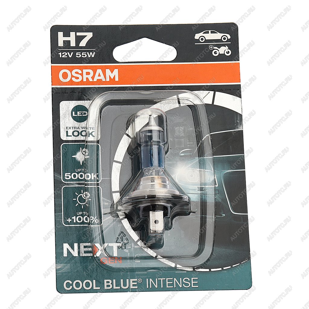 919 р. Лампа 12V H7 55W PX26d +100% 5000K блистер Cool Blue Intense NextGen OSRAM OSRAM 64210cbn-01b  с доставкой в г. Пермь