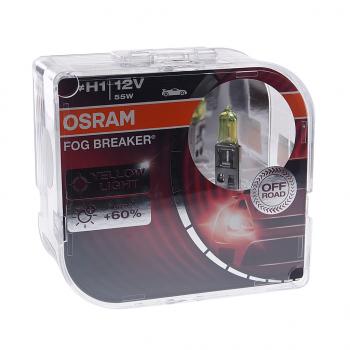 1 329 р. Лампа 12V H1 55W P14.5s бокс (2шт.) Fog Breaker OSRAM OSRAM 62150fbr-hcb  с доставкой в г. Пермь. Увеличить фотографию 1