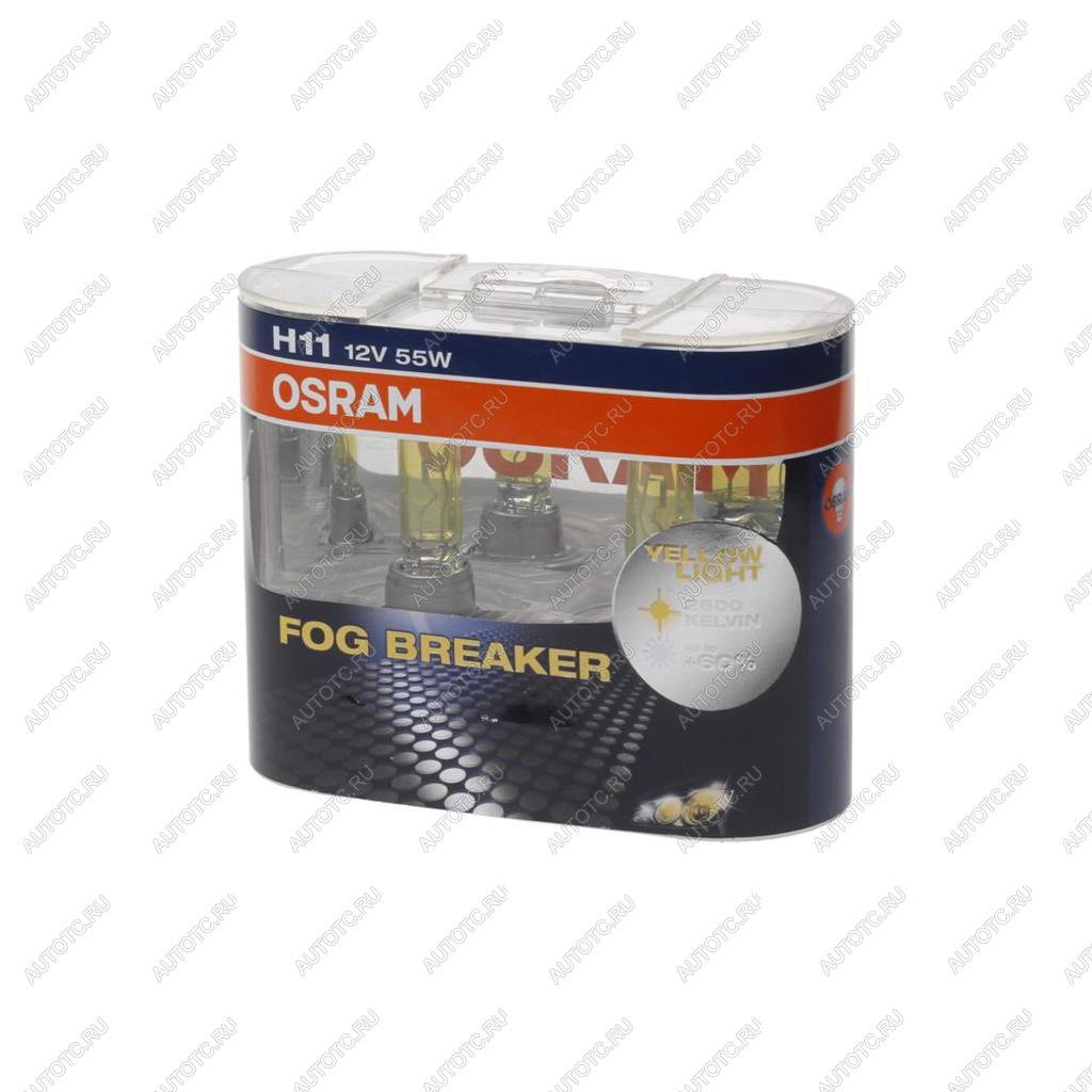 2 899 р. Лампа 12V H11 55W PGJ19-2 бокс (2шт.) Fog Breaker OSRAM OSRAM 62211fbr-hcb  с доставкой в г. Пермь