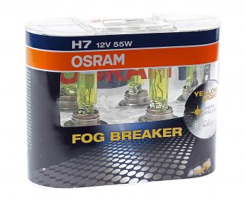 2 099 р. Лампа 12V H7 55W PX26d 2600K бокс (2шт.) Fog Breaker OSRAM OSRAM 62210fbr-hcb  с доставкой в г. Пермь. Увеличить фотографию 1