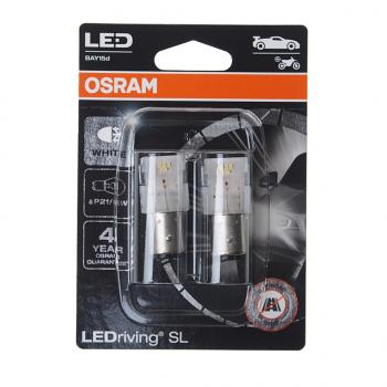 1 849 р. Лампа светодиодная 12V P215W BAY15d 6000K блистер (2шт.) LEDriving SL OSRAM OSRAM 7528dwp-02b  с доставкой в г. Пермь. Увеличить фотографию 1