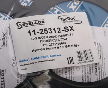 1 069 р. Прокладка головки блока HYUNDAI Accent (99-) (DOHC) STELLOX STELLOX 1125312sx  с доставкой в г. Пермь. Увеличить фотографию 4
