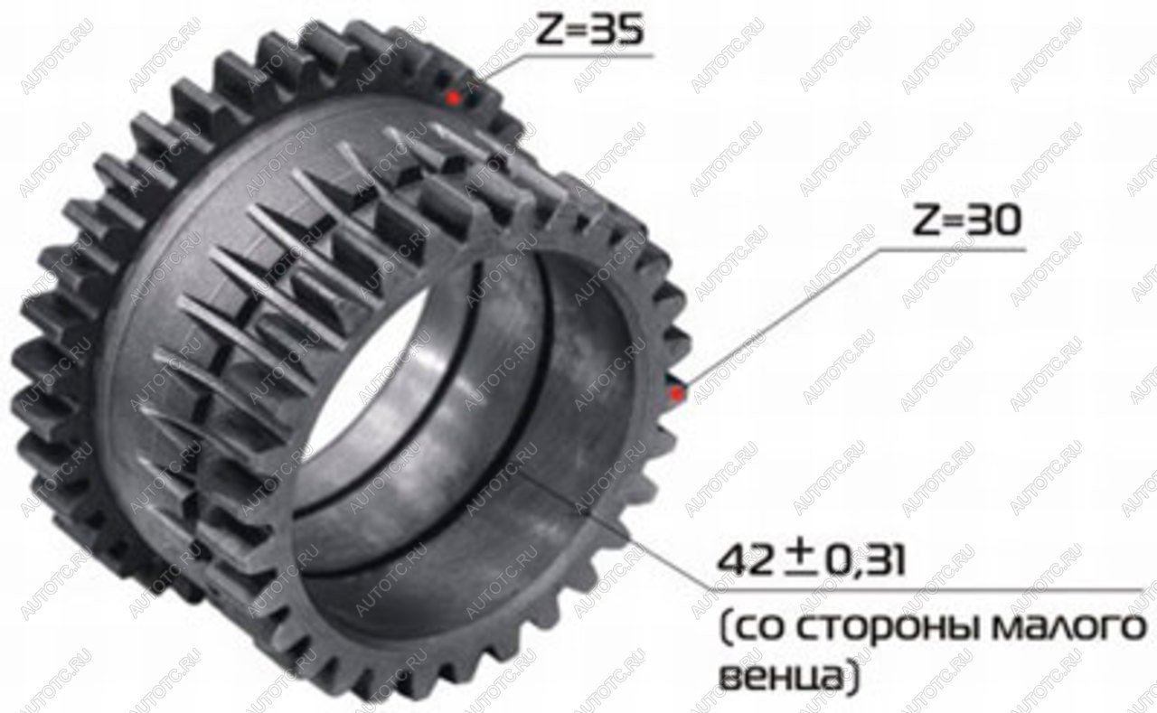 8 849 р. Шестерня КПП МТЗ понижающего редуктора РУП МЗШ Минский завод шестерен 70-1721041  с доставкой в г. Пермь
