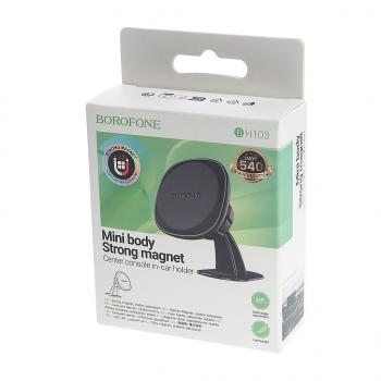 182 р. Держатель телефона универсальный магнитный черный BOROFONE BOROFONE bh103 black  с доставкой в г. Пермь. Увеличить фотографию 3