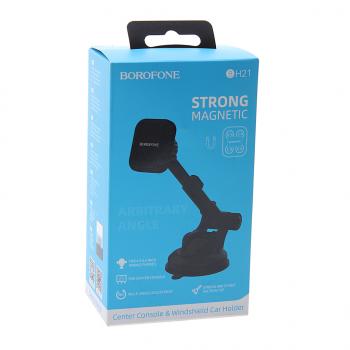 499 р. Держатель телефона универсальный магнитный черный BOROFONE BOROFONE bh21 black  с доставкой в г. Пермь. Увеличить фотографию 4