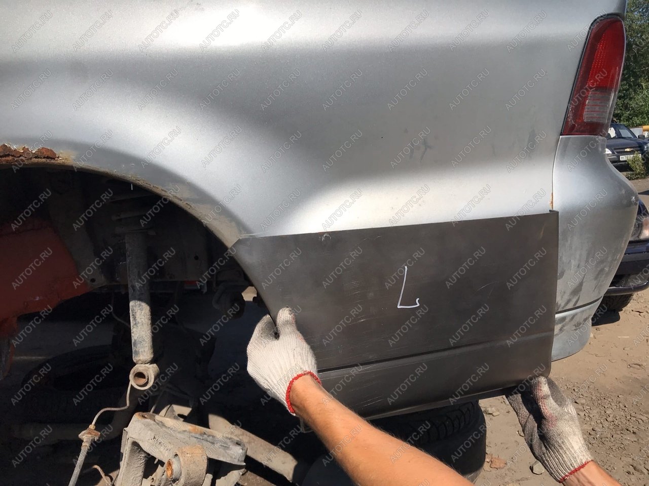 4 499 р. Mitsubishi Galant 8 ремонтные задние карманы  Пороги-Авто krddv-01  с доставкой в г. Пермь