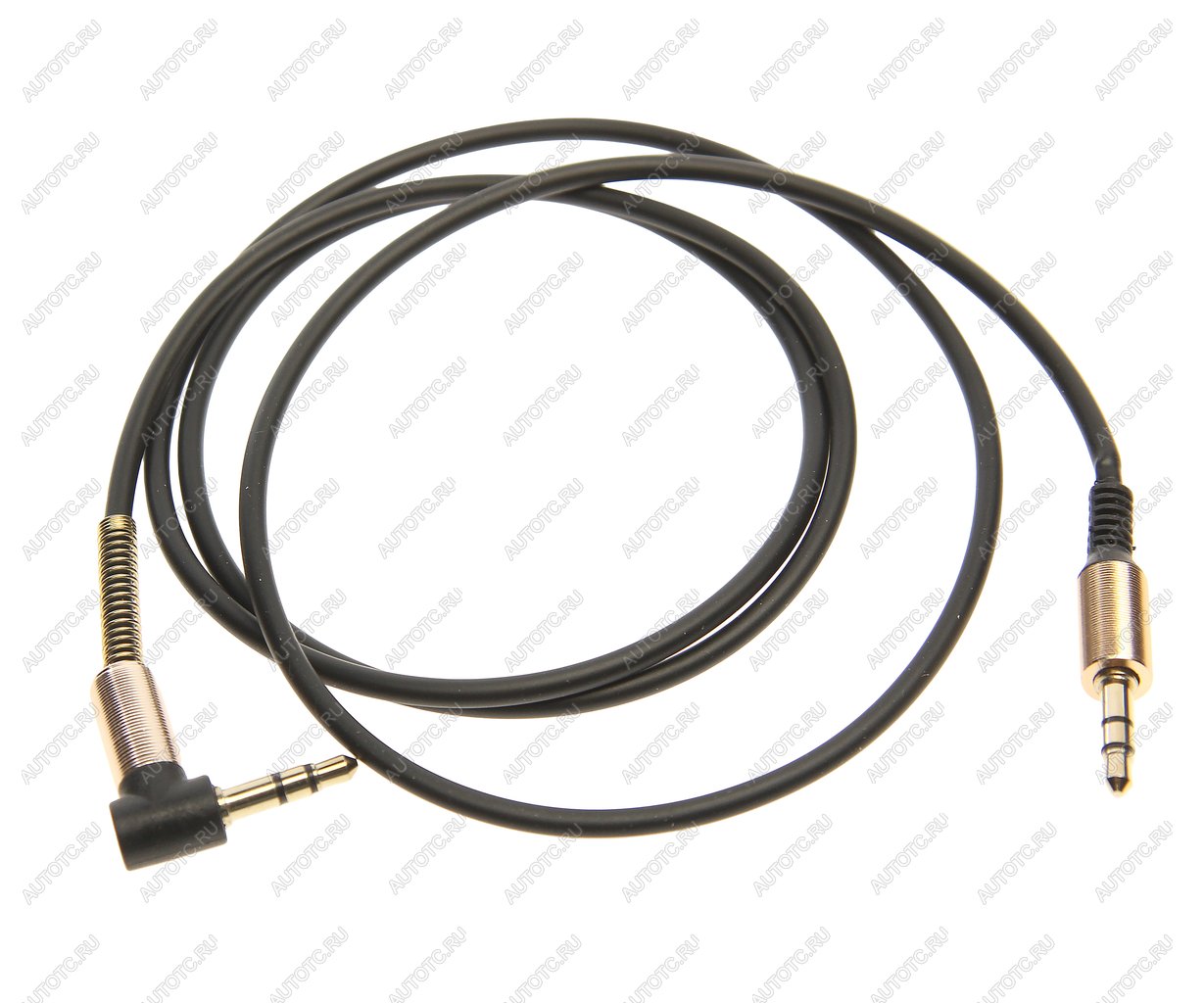 138 р. Кабель jack 3.5 0.9м AUX черный в оплетке угловой NO NAME rh-wt62  с доставкой в г. Пермь