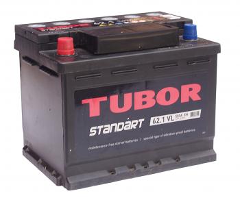9 649 р. Аккумулятор TUBOR Standart 62Ач TUBOR 6ст62(1)  с доставкой в г. Пермь. Увеличить фотографию 1