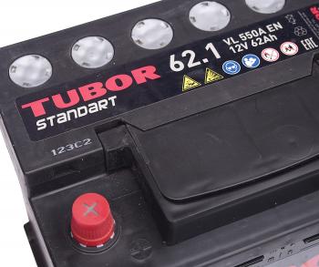 9 649 р. Аккумулятор TUBOR Standart 62Ач TUBOR 6ст62(1)  с доставкой в г. Пермь. Увеличить фотографию 3