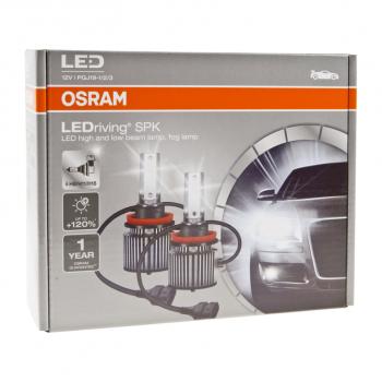 4 849 р. Лампа светодиодная 12V H8H11H16 PGJ19-123 +120% 6000K (2шт.) Led Cool White Ledriving SPK OSRAM OSRAM 64211dwspk  с доставкой в г. Пермь. Увеличить фотографию 4