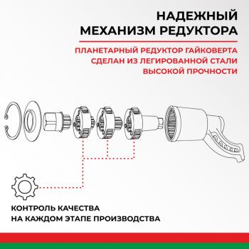 5 649 р. Гайковерт механический (УКМ) (головка S=32331х3.8, 1х56 3000Нм) 2-х скоростной с удлинителем БЕЛАК БЕЛАК бак.00118  с доставкой в г. Пермь. Увеличить фотографию 10