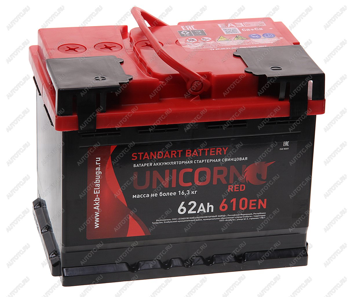 8 299 р. Аккумулятор UNICORN Red 62Ач UNICORN 6ст62(1)  с доставкой в г. Пермь