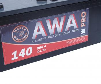 17 699 р. Аккумулятор AWA PRO 140Ач обратная полярность AWA 6ст140(3)  с доставкой в г. Пермь. Увеличить фотографию 3