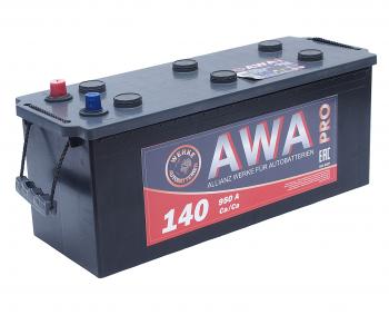 17 699 р. Аккумулятор AWA PRO 140Ач обратная полярность AWA 6ст140(3)  с доставкой в г. Пермь. Увеличить фотографию 1