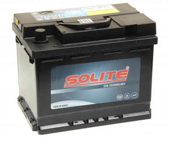 15 549 р. Аккумулятор SOLITE EFB 60Ач обратная полярность SOLITE 6ст60(0)  с доставкой в г. Пермь. Увеличить фотографию 1