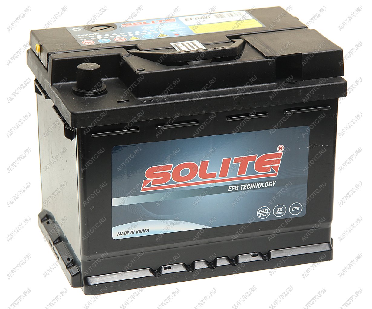 15 549 р. Аккумулятор SOLITE EFB 60Ач обратная полярность SOLITE 6ст60(0)  с доставкой в г. Пермь