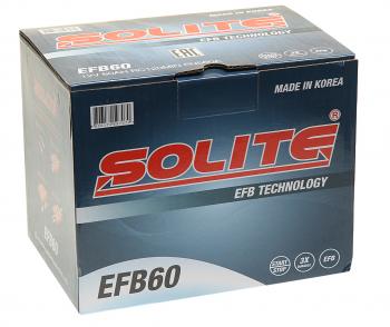 15 549 р. Аккумулятор SOLITE EFB 60Ач обратная полярность SOLITE 6ст60(0)  с доставкой в г. Пермь. Увеличить фотографию 3