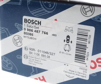 3 199 р. Колодки тормозные задние барабанные (4шт.) BOSCH CITROEN C4 B7 хэтчбэк 5 дв. (2011-2018)  с доставкой в г. Пермь. Увеличить фотографию 4